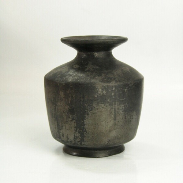 Laura Oxaca Mexico Blackware - Schwarzkeramik Vase - signiert - Unikat