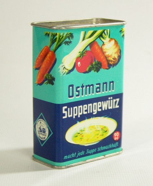 50er Jahre Blechdose - Ostmann Suppengewürz
