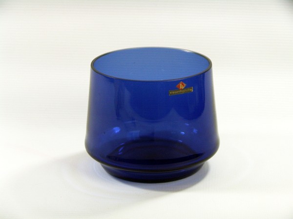 60er Jahre Wiesenthalhütte Glas Vase -blau