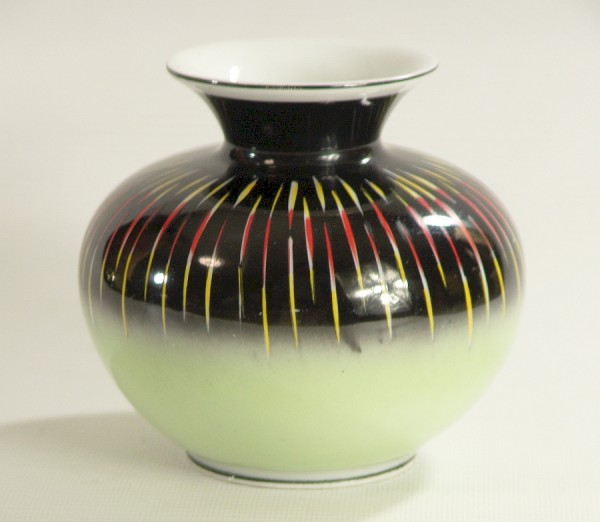 50er Jahre Porzellan Vase - Spechtsbrunn - Handbemalt