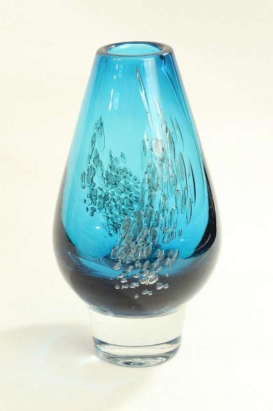 Große SCHOTT Florida Vase - blau - 25 cm