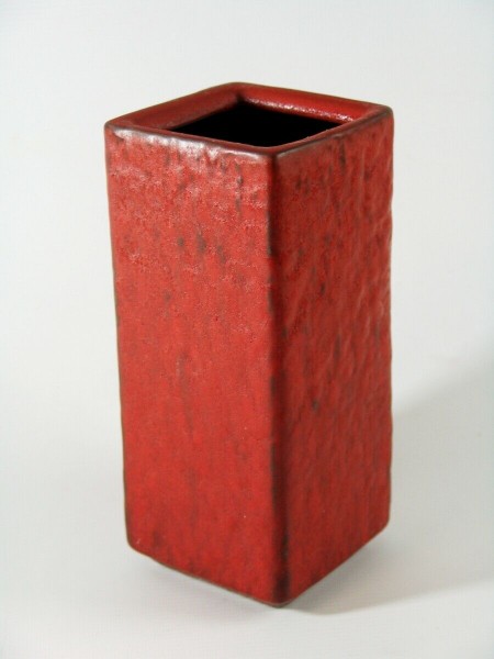 60er Jahre Keramik Vase - rot