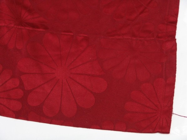 60er Jahre Gardine - Vorhang - rot - 1 Paar - je 160 x 110 cm