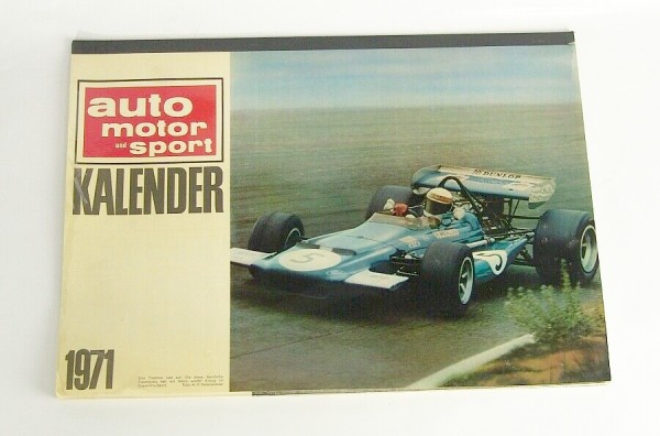 AUTO MOTOR und SPORT Kalender 1971 Motor Buch Verlag - F1 - 70er Jahre