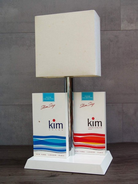 70er Jahre KIM Zigaretten Werbung - Stehlampe - Tischlampe