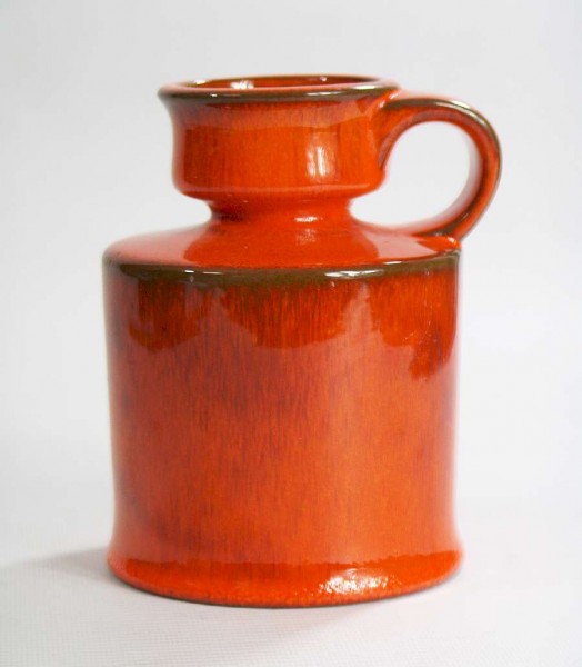 70er Jahre Keramik Vase - Orange